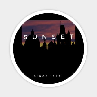 sunset black streetwear desing, urban art Magnet